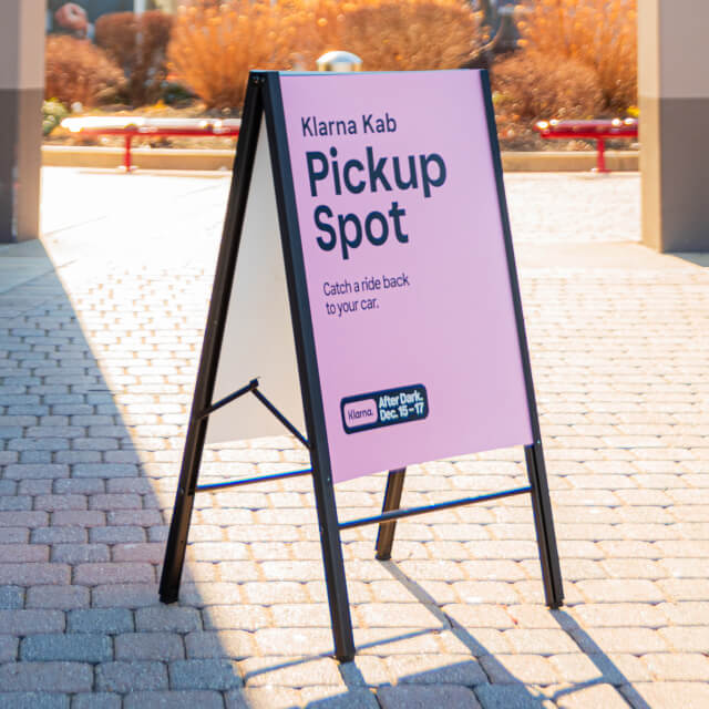 Klarna Kab pickup spot