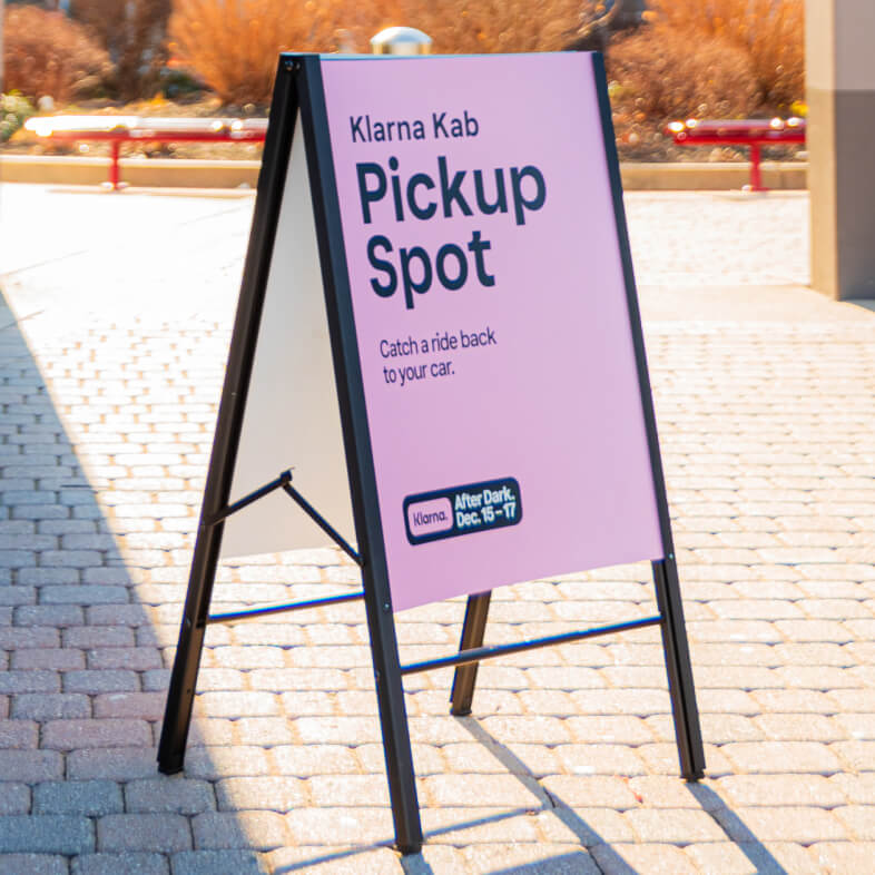 Klarna Kab pickup spot