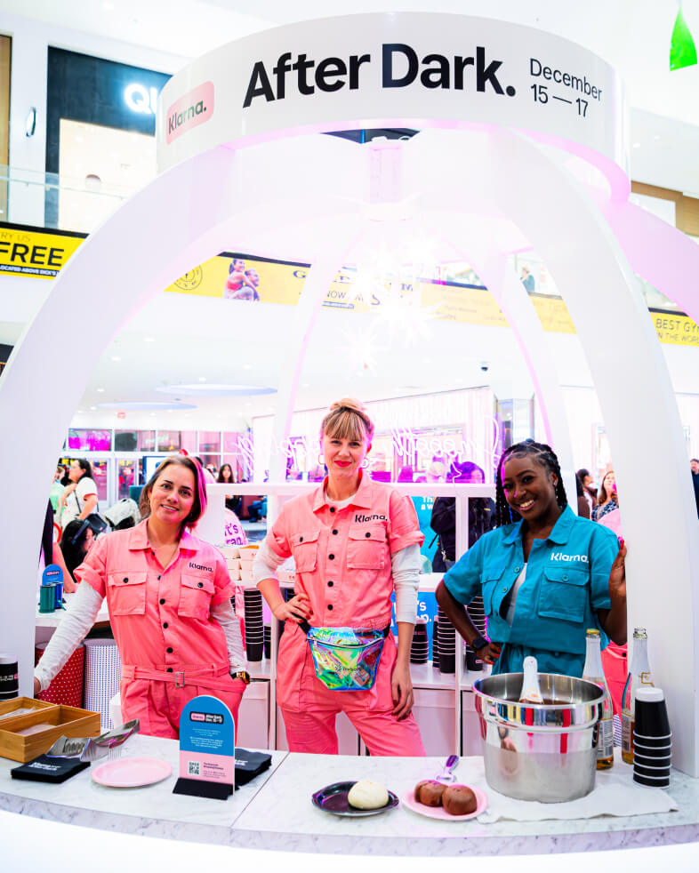 team at Klarna Holiday Gift Wrapping Station