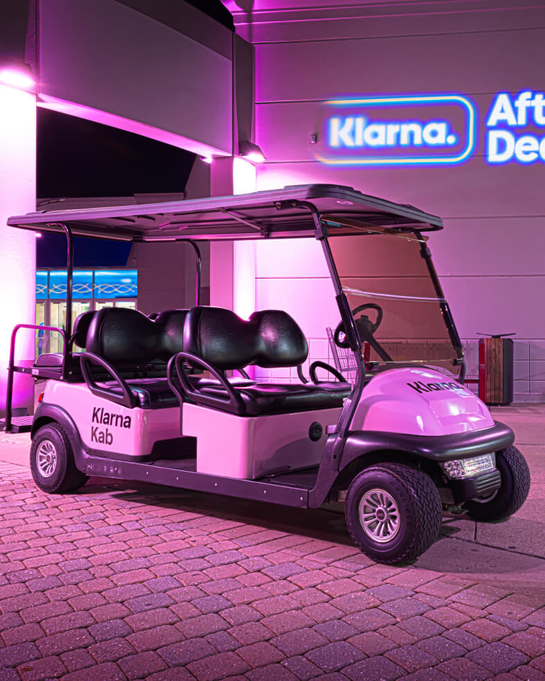 Klarna Kab pickup spot at Klarna After Dark