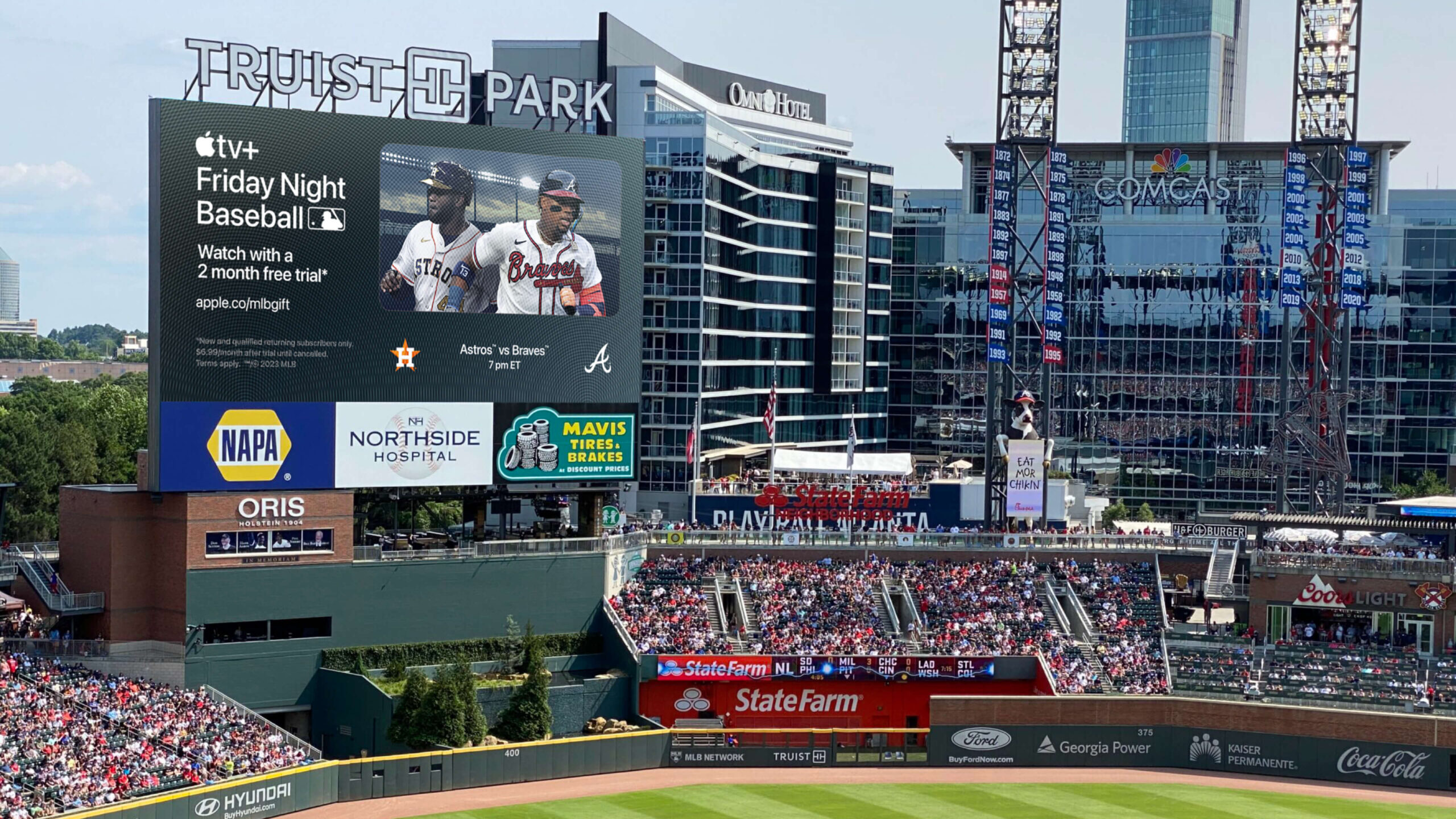 MLB baseball stadium banner