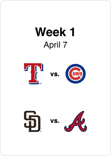 MLB Week 1